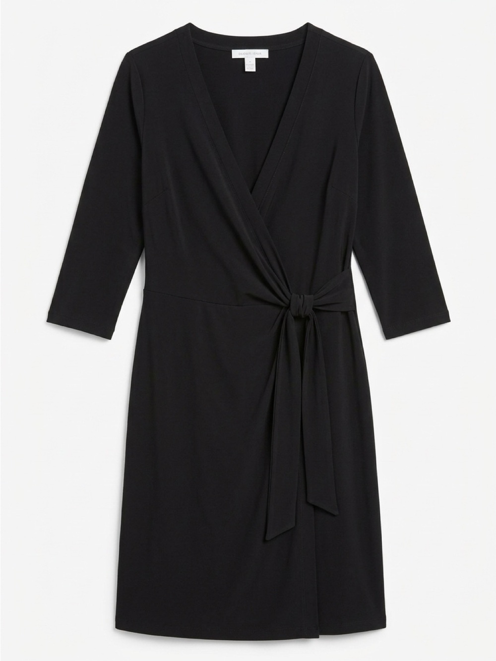 Addition Elle Black Wrap Dress with Side Tie